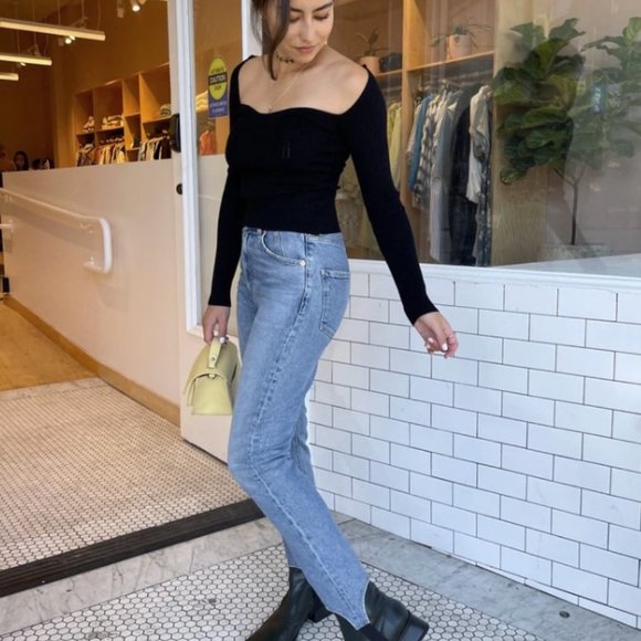 CITIZENS OF HUMANITY Valerie High Rise Tapered Stirrup Jean in Caraway ( 30 ) - Picture 5 of 9